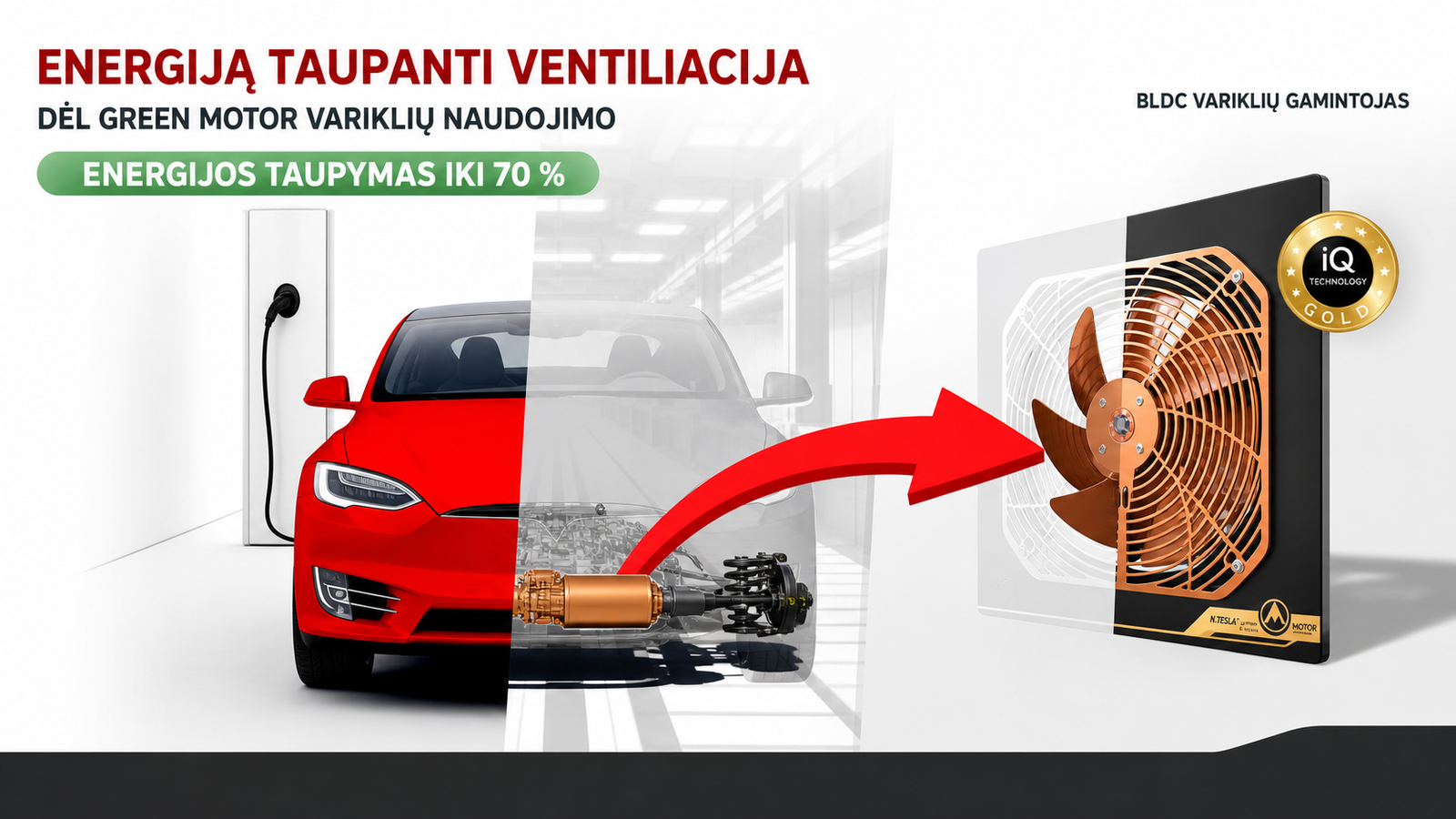 Taupus vėdinimas su BLDC varikliais